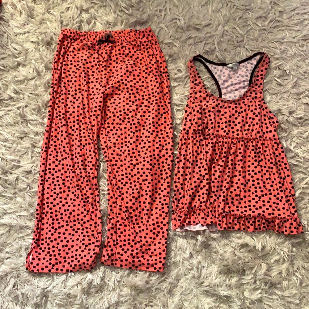 Pink and black Pajama Set